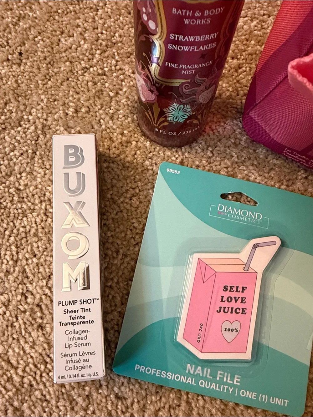 Trader Joe’s Pink Insulated Lunch Box Gift Set with BUXOM And Bath & Body Works